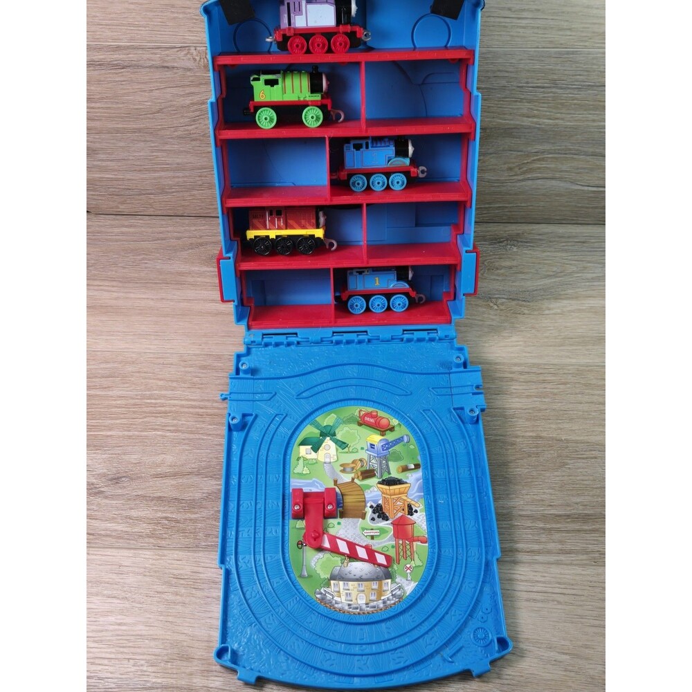 Thomas the Train Carrying Case Storage Plastic Blue 2009 Track & Trains Inside